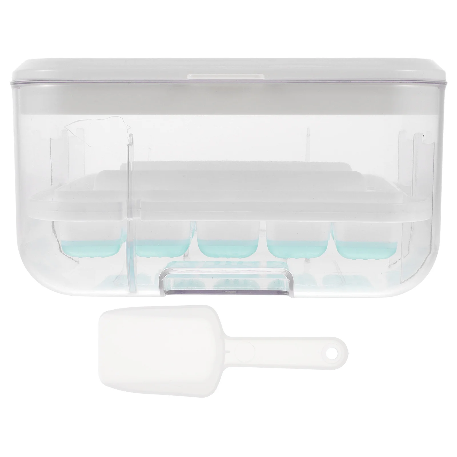 

1Set Ice Cube Mold Flat Lid Design Spill Proof Freezer Tray Safe Material Ideal for Home Kitchen Milk Shop Chocolate