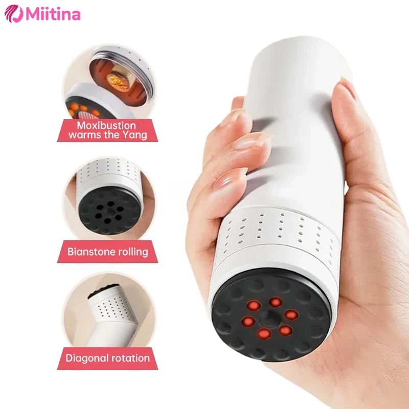 Moxibustion Scraping Massager Warm Body Massage Meridian Relieve Pain Face Lift Scraping Board Accessory Moxibustion Instrument