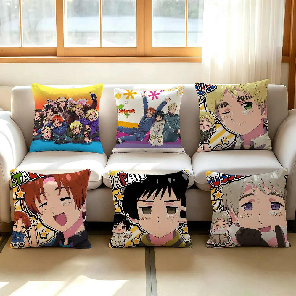Anime H-Hetalia A-Axis cushion cover Comfortable Decorative For Bedroom Living room Dormitory Picnic and Holiday Decoration