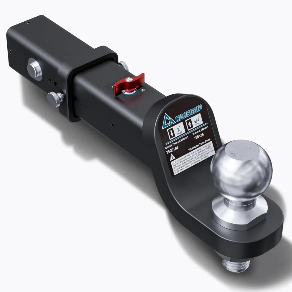 

Шаровая муфта для прицепа без аксессуаров — подходит для 2-дюймового приемника, 2-дюймового шарового крепления с откидной шаром, 2-дюймовый буксировочный сцепь с твердым шаром 7500 фунтов GTW Heavy