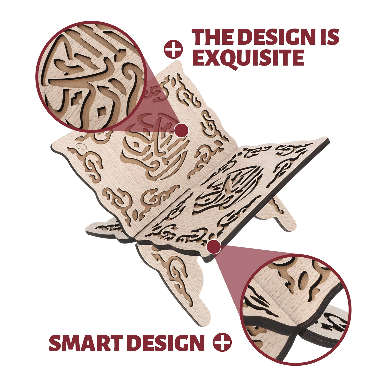 

Creative Multi-Functional Sacred Books Reading Stand Detachable Wood Chanting Bracket Household Bookshelf Storage Rack Home