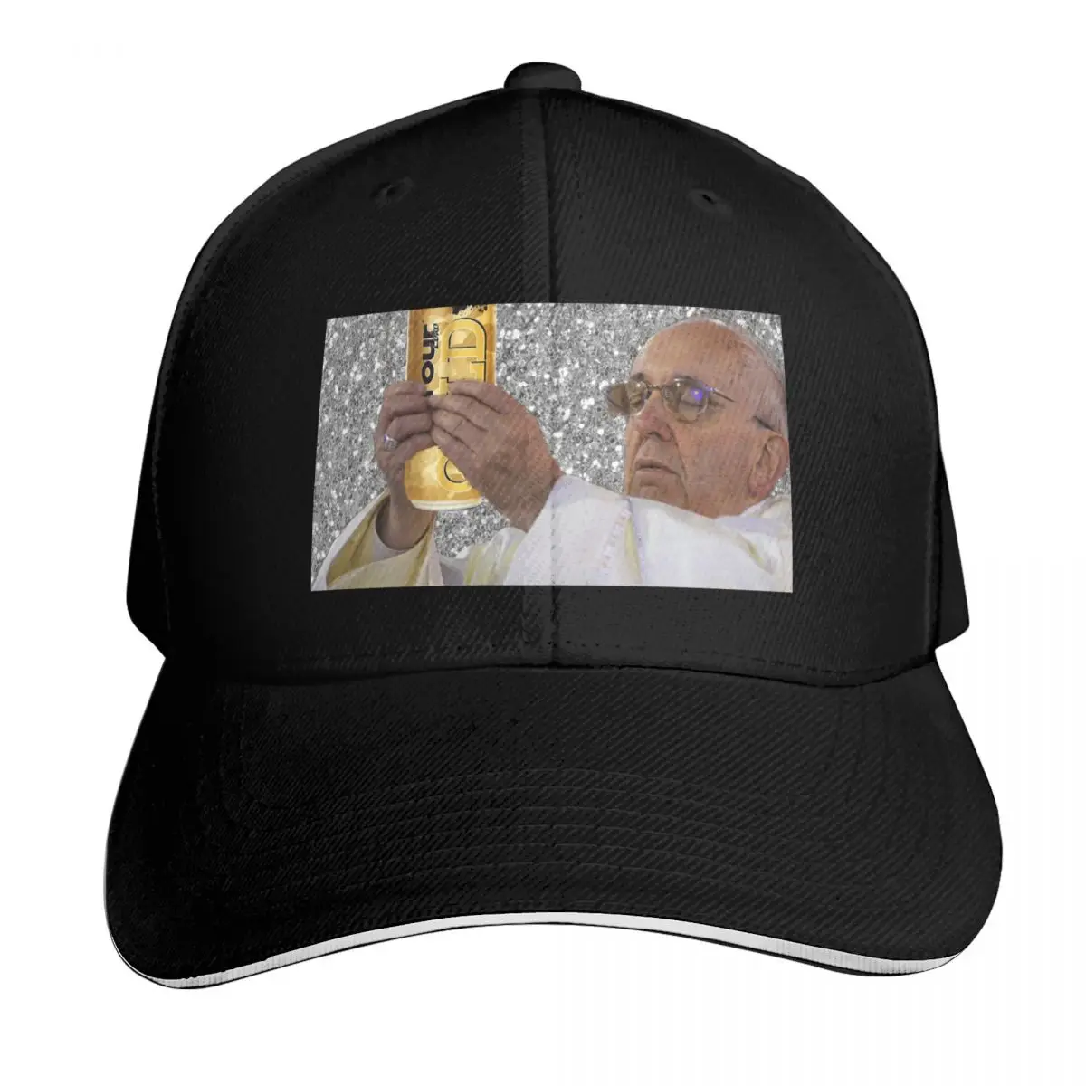 

Pope with Gold Four Loko Baseball Cap Luxury Brand Wild Ball Hat Beach Outing Ball Cap Ladies Men's
