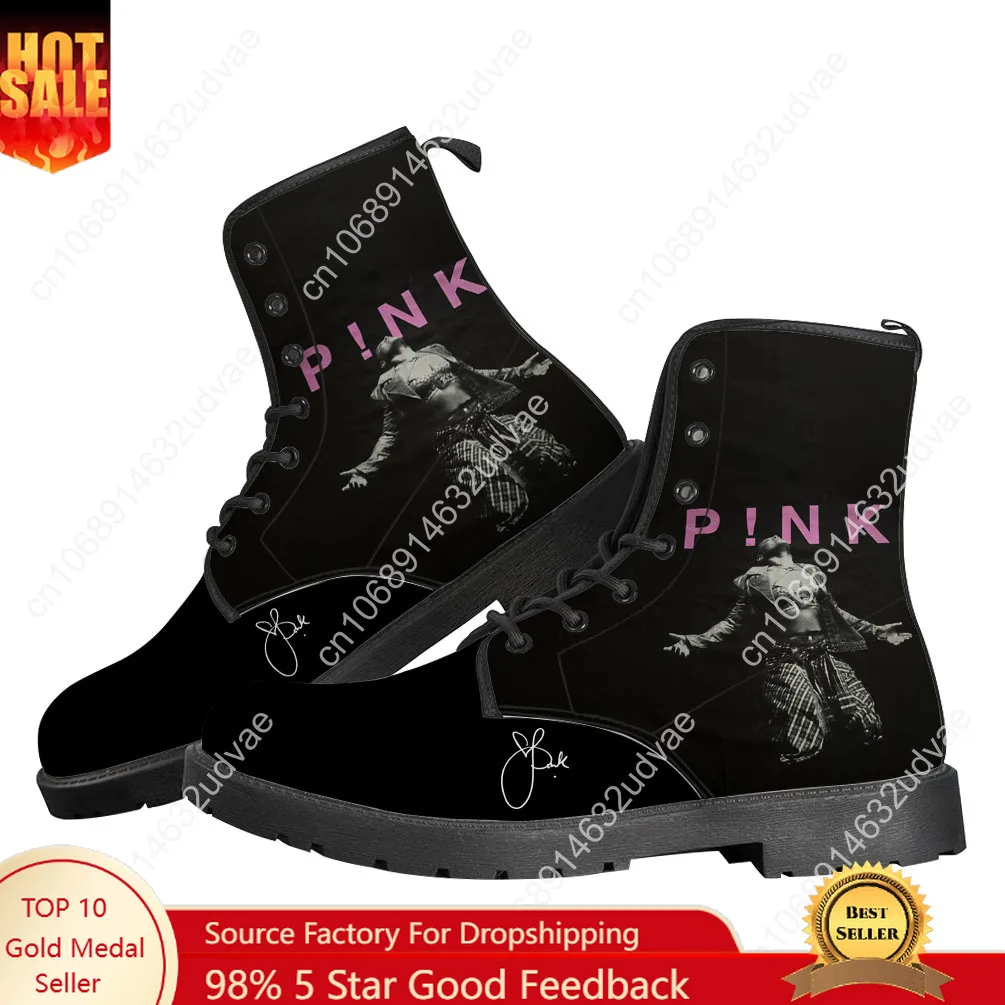 

Pink Boots Mens Womens Teenager Shoes Casual Boot Outdoor Light High Quality Couple Print on Demand Customize Shoe