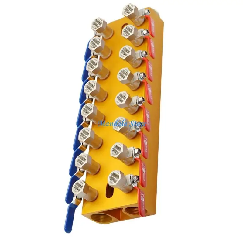 U2JC دقيق هندسيًا مشعب المياه النحاس تدفق متر 4/5/6/8 مدخل 4/5/6/8 صمامات مقبض المخرج لآلة صب البلاستيك