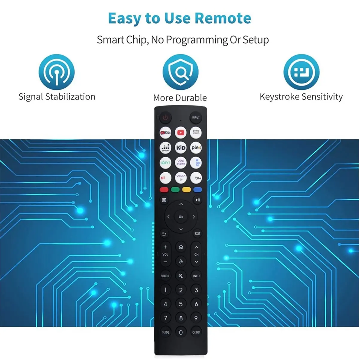 

B21B Replace ERF2H36H IR Remote Control for Hisense UHD 4K Smart TV Remote Control