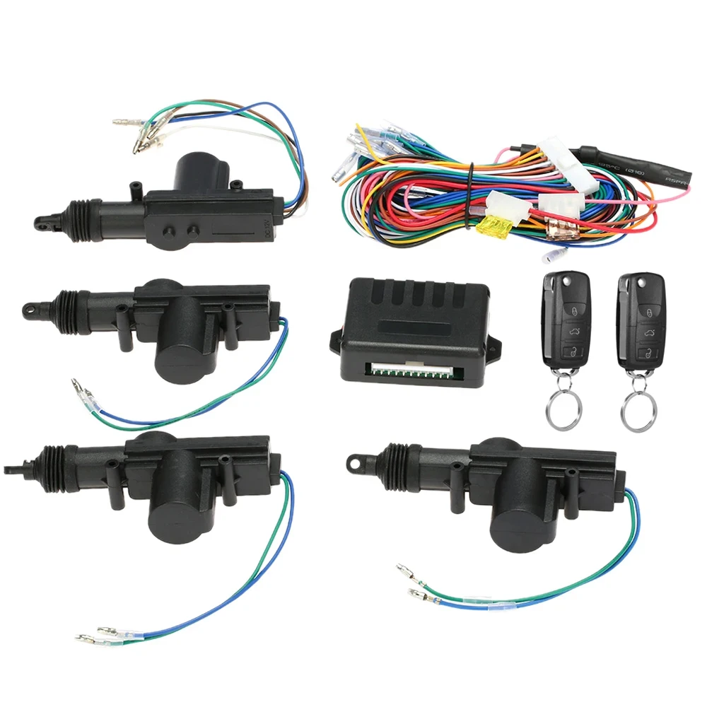 Universal Car Door Lock Keyless Entry System Remote Central Control Locking Kit with Trunk Release Button-HDF