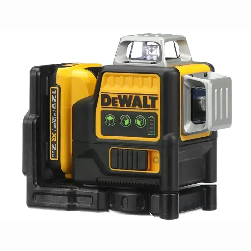 Dewalt DW089L по бокам, вертикальная литиевая батарея на 360 градусов, 12 линий, горизонтальный зеленый уровень, лазерный строительный инструмент, лазерный уровень