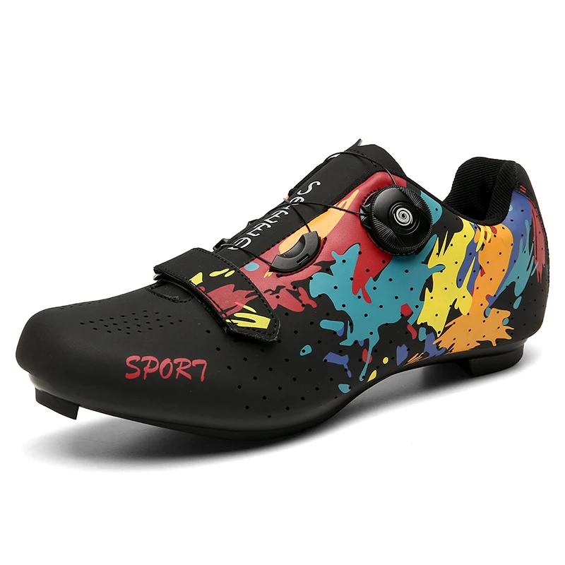 2023 MTB-Radschuhe Herren Mountainbike-Schuhe Rennrad-Straßenfahrrad-Flachschuh-Sneaker mit Klettverschluss Damen Dirt-Speed-Routen-Fahrradschuhe SPD – Detail 26