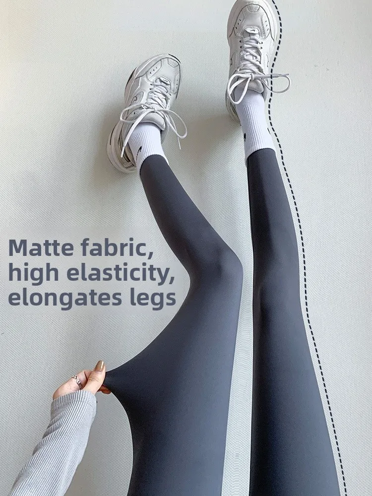 

Женские утепленные брюки для йоги с высокой талией, матовые, теплые, повседневные, для молодых женщин