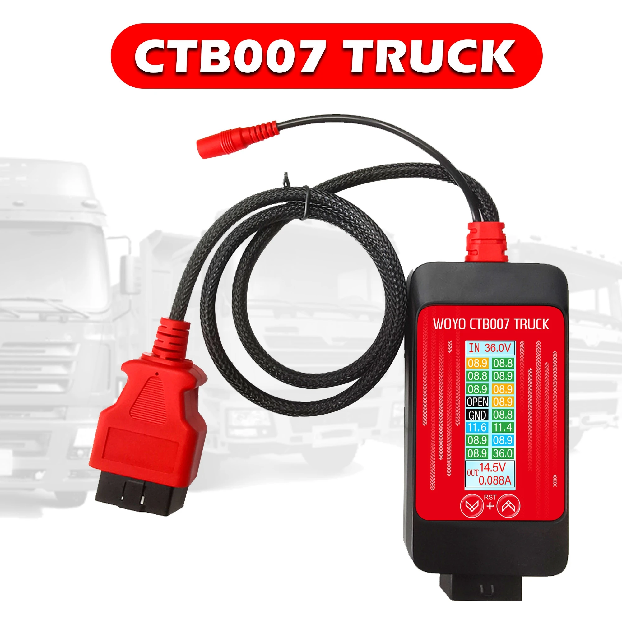 24V to 12V‑14.5V Regulated Output Voltage Converter OBD2 Tester Suitable for Cars Stable Power Supply for Vehicle Diagnostic