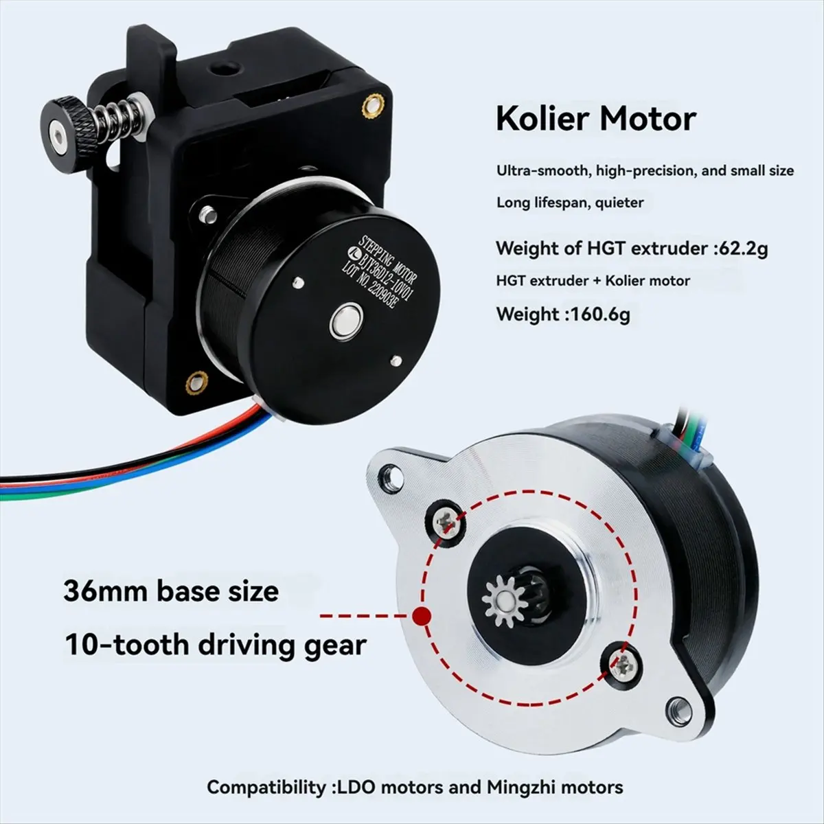 Upgrade 3D Integrated Geared HGT Drive Reduced-Speed Extruder Quenched -Plated Dual Gear 3D Printer Parts A