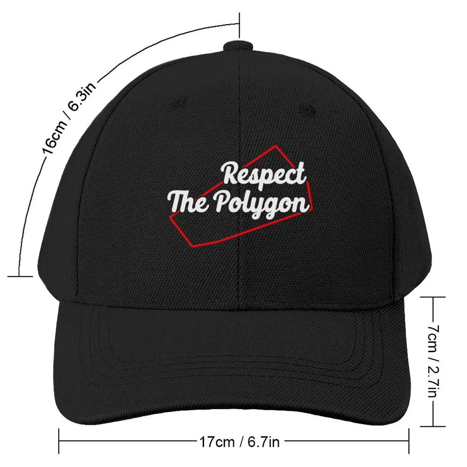 Respect The Polygon - Vintage Style Baseball Cap Hood Snap Back Hat Elegant Women's Hats Men's