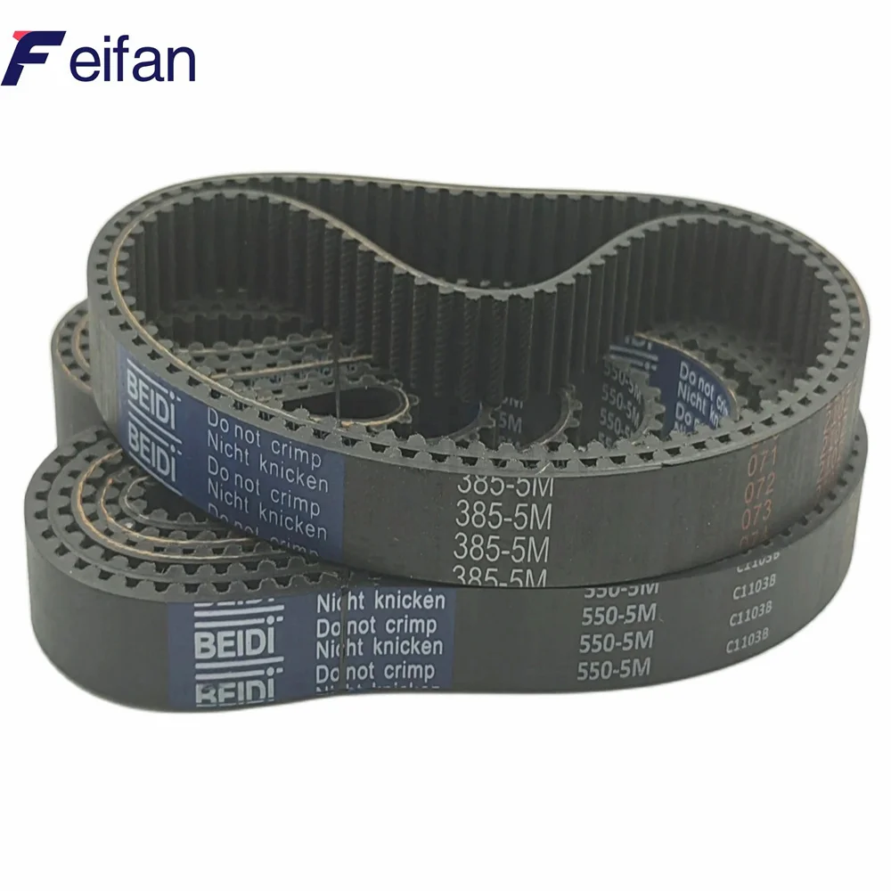 HTD 5M Black Rubber Synchronous Belt, Belt Width15/20/25/30/40mm, Belt Circumference 940mm~1130mm, HTD5M Closed-loop Rubber Belt