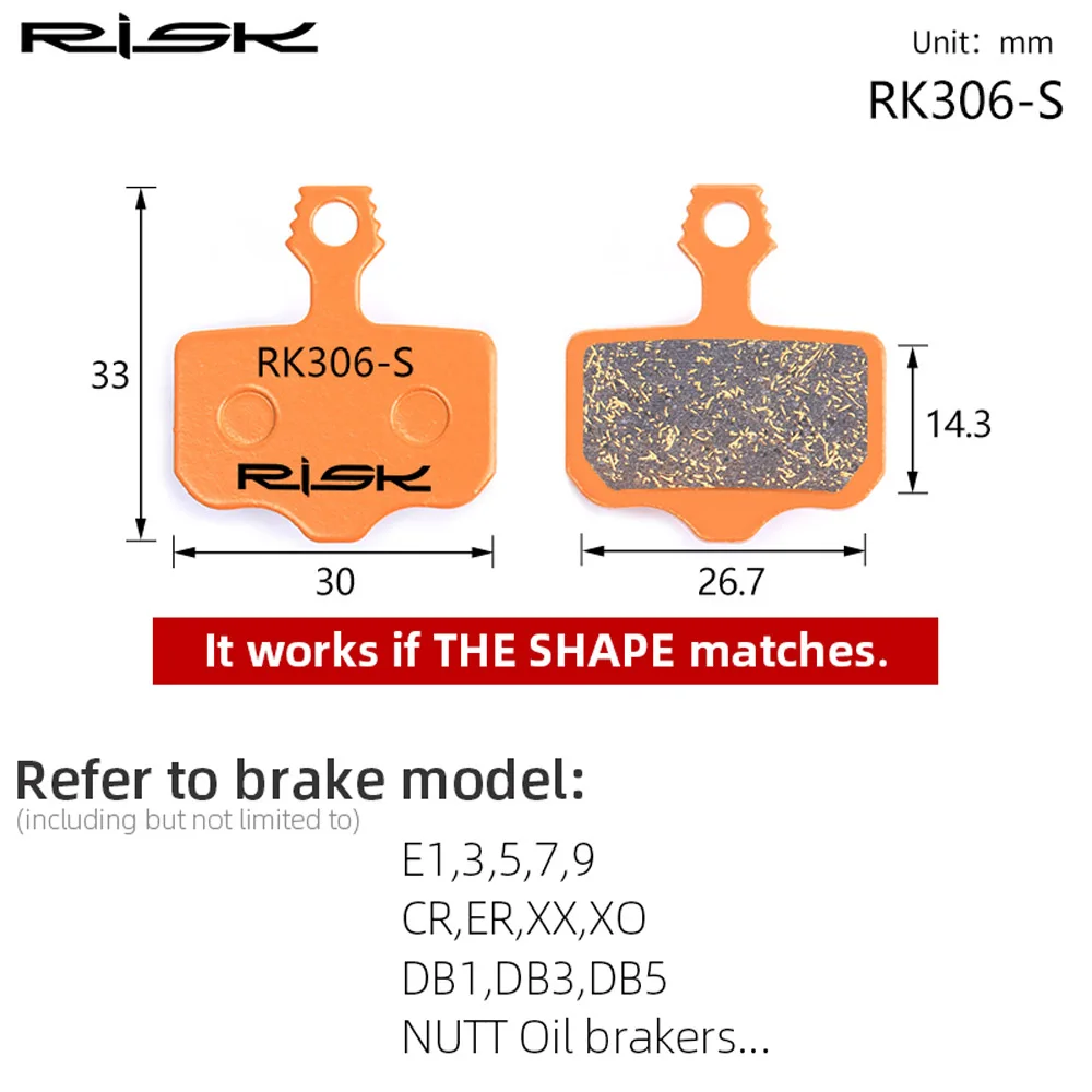 Multi-Metal 1 Pair MTB Bicycle Disc Brake Pads Suit For Level NUTT SRAM DB-1 DB-3 DB-5  NUTT Disc Brakes Sram level T Brake Pads