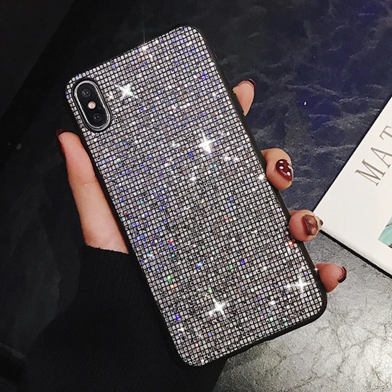 Luxury Bling Glitter Hard PC Phone Case For Xiaomi Redmi Note 11S 10S 11 10 Pro Max Plus 10A 10C Shockproof Back Cover