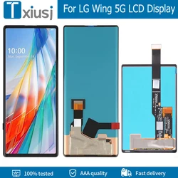 For LG Wing 5G LCD Display Touch Screen Digitizer Assembly With Frame LMF100N Display Replacement Repair Parts