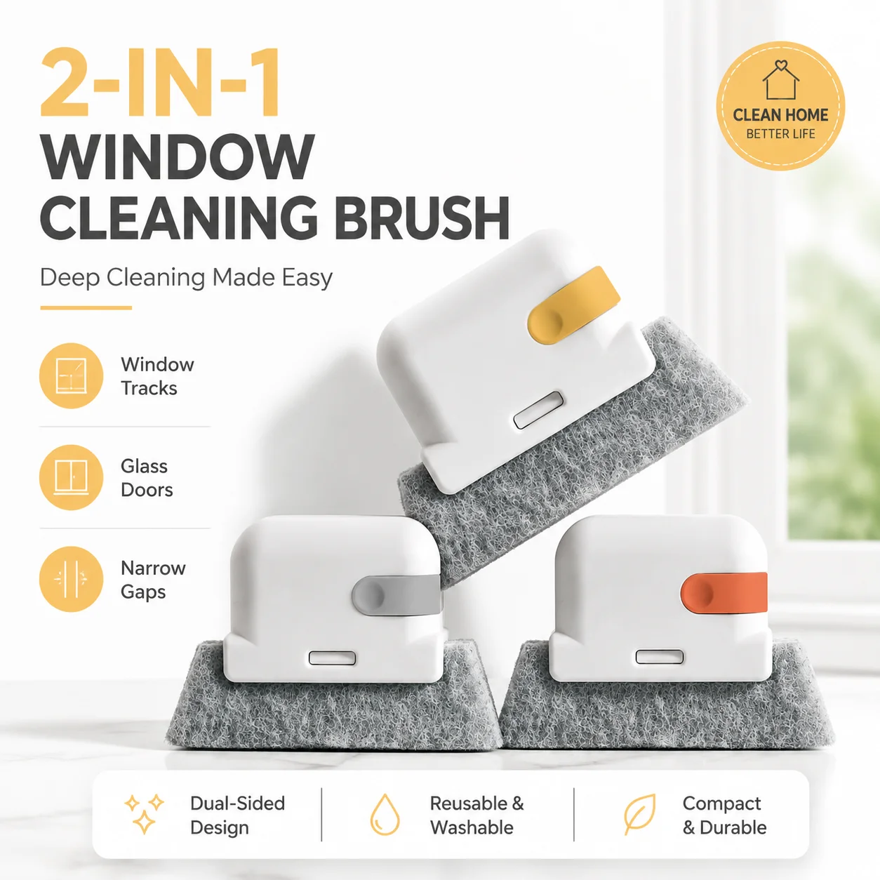 Window Groove Cleaning Cloth Brush Slot Hand-held Door Gap Keyboard Kitchen Floor Gap Household Cleaning Tools