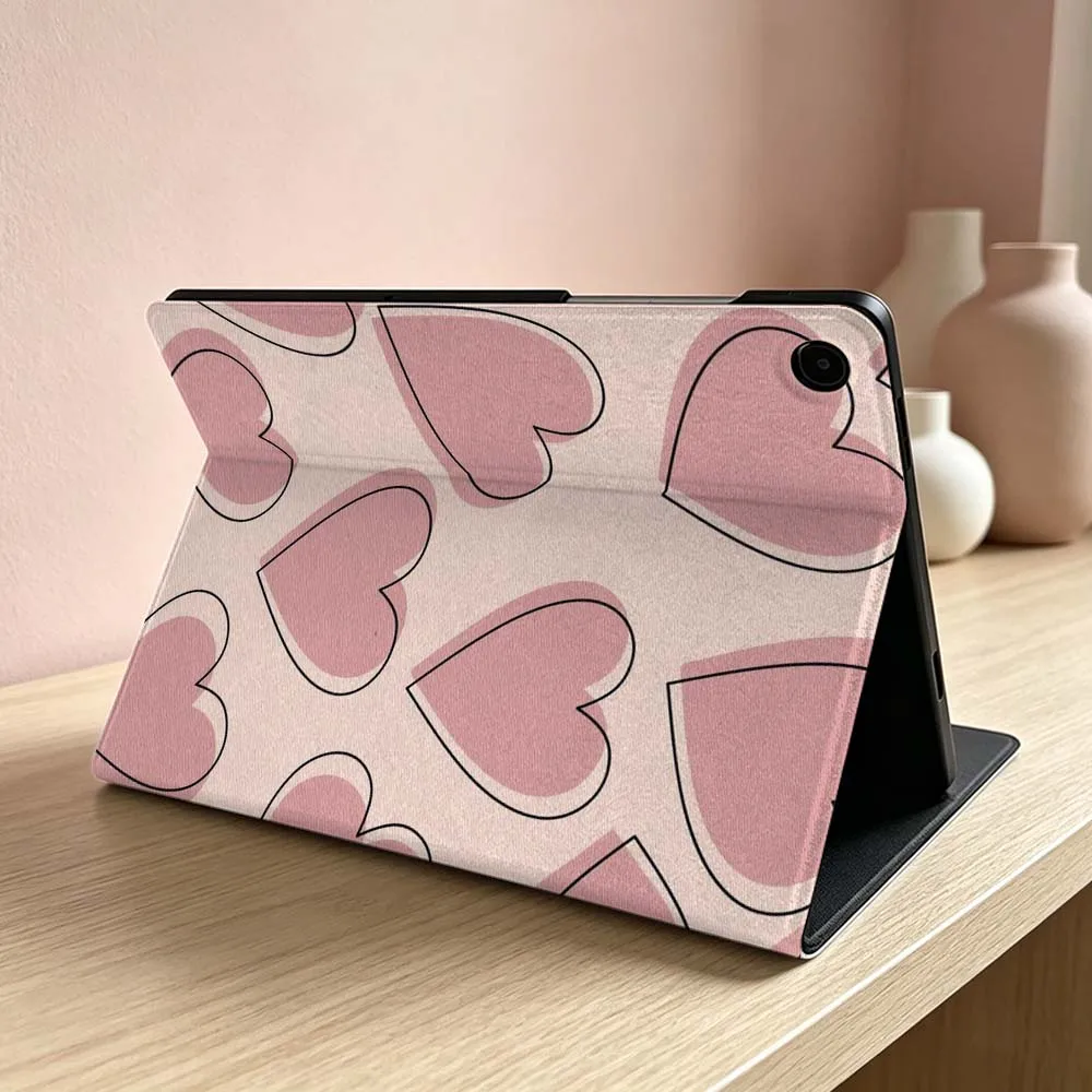 

Minimalist heart pattern For Samsung Galaxy Tab S11 S10 S9 S8 S7 S6 A11 A9 A8 A7 Ultra Lite FE Plus Inch Tablet Case Soft