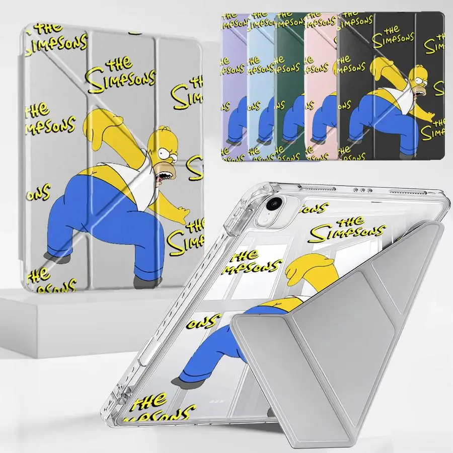 Tablet Case For iPad Mini 6 7 Pro 2025 Pro 11th 10th 9th 8th 7th 12.9inch Air 4 5 M3 M2 1 M4 11inch Y-Fold Holder Cover Simpson