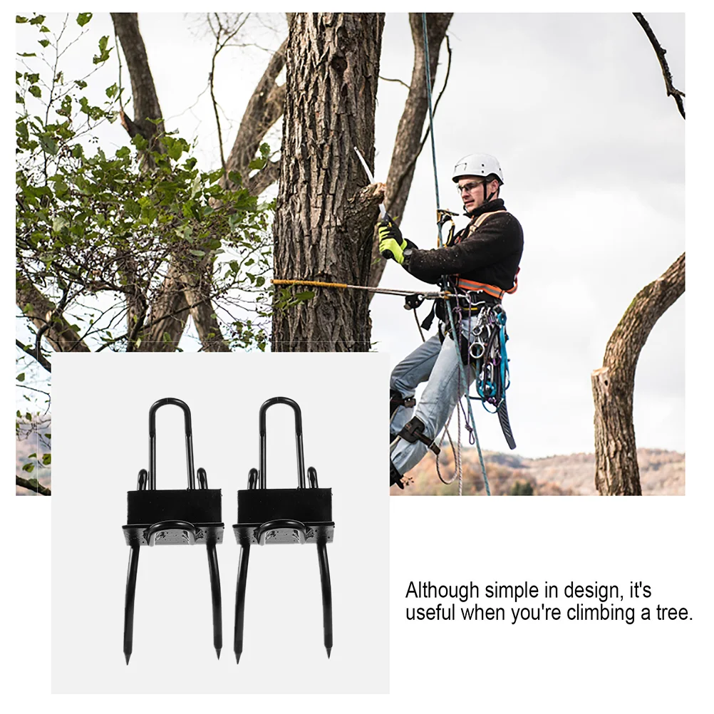 Carbon Steel Climbing Spikes Anti-Slip Wear-Resistant Thickened Footplate Claw Style Pole Toolstree Climbing Gear