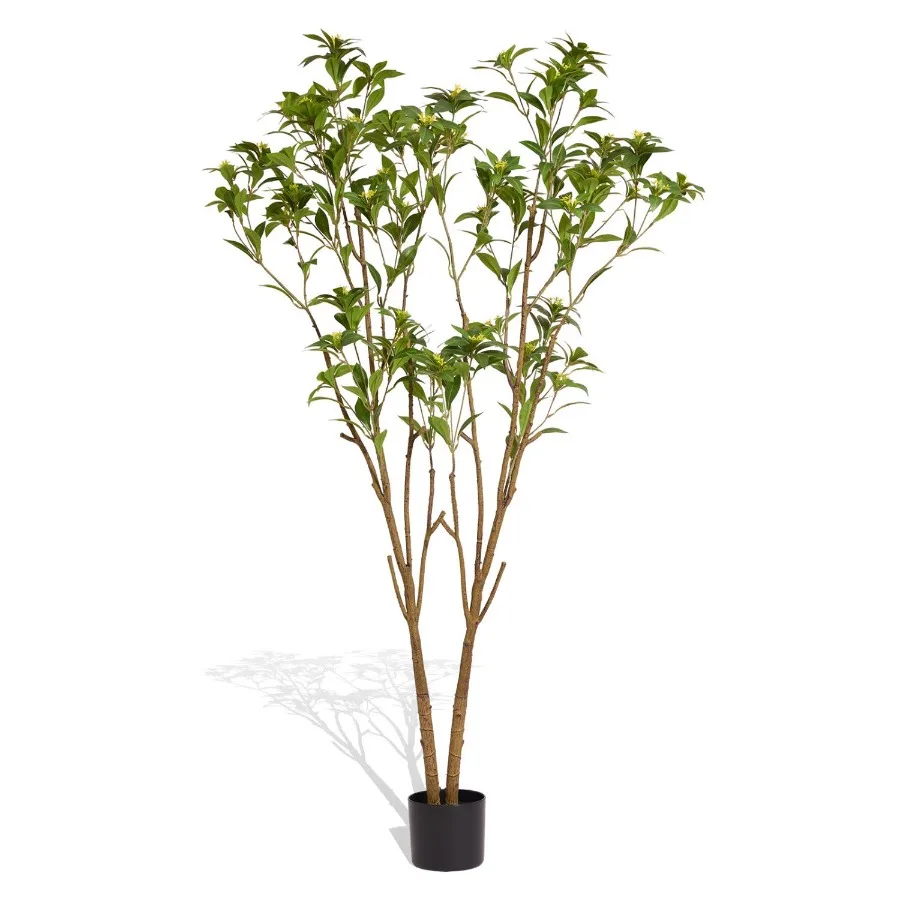 Home dration iron tree leaves tree bonsai Simulated green plant pot indoor living room home dration twocolor 160cm 1pcs set