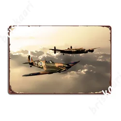 Bbmf Spitfire And Lancaster Metal Sign Create Plaques Pub Garage Club Party Tin Sign Poster