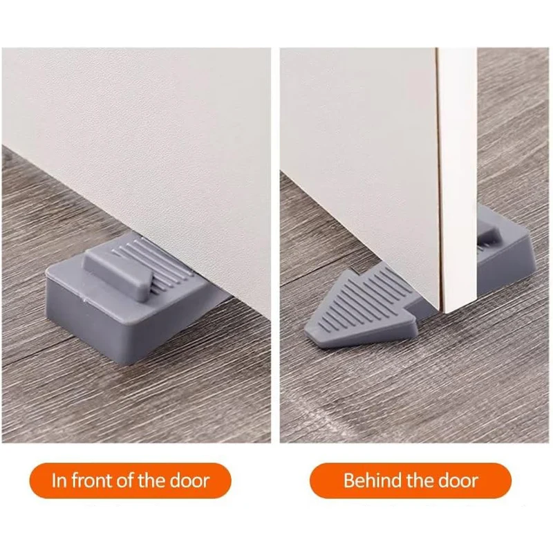 4Pcs Door Stop Set Non-Slip Door Wedge Durable Door Buffers Reusable Shock Absorbent Door Stop Stoppers Door Rear Retainer Kit