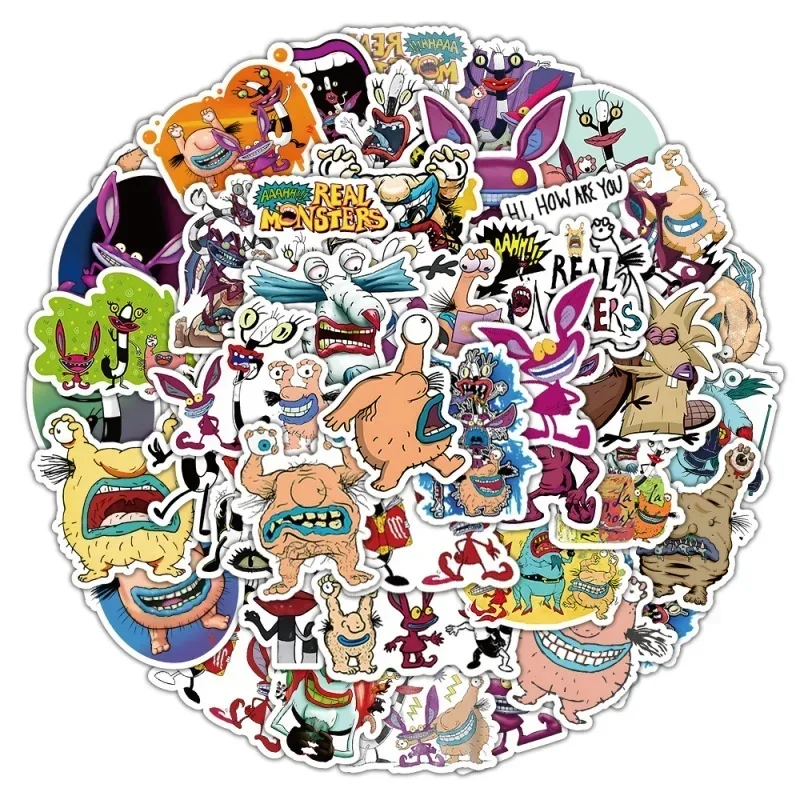 10/25/50Pcs Anime Aaahh Real Monsters Cartoon Stickers Graffiti Waterproof Sticker Kid Toy