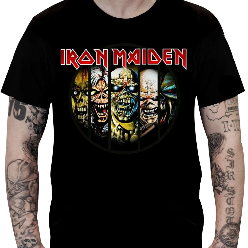

2025 Iron Maiden T-Shirt Men Women Short Sleeve Metal Rock Band Sports Tops Luxury Brand T-shirt Men's Clothing Oversize Tees