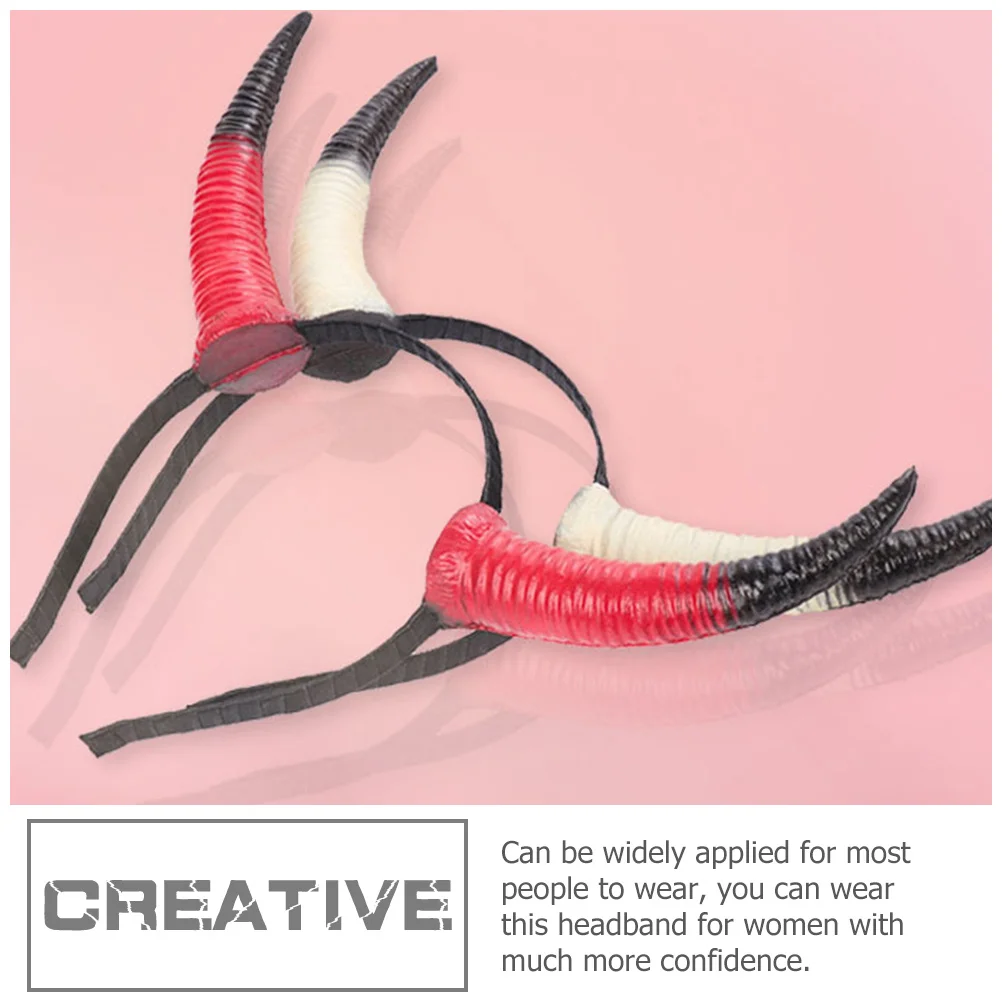 

2Pcs Ox Horn Headbands Lightweight Comfortable Festival Party Hair Accessories for Women Womens Headband Ox Horn Headband