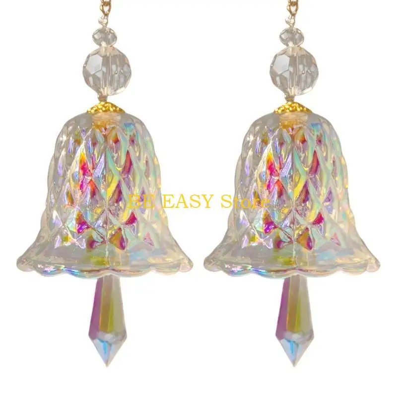 

E28F 2 шт хрустальные колокольчики для рождественских декоров мерцающие колокольчики «Ловцы солнца»