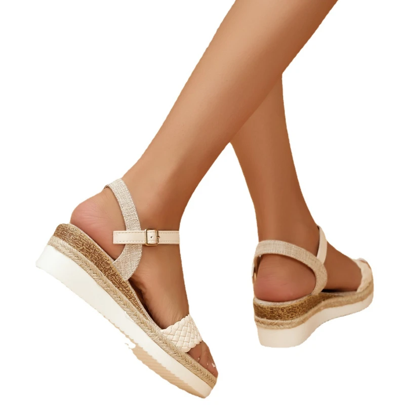 Plus Size Fashion Wedge Sandals Women Summer 2023 Casual Platform Walking Sandalias Mujer Comfortable Non Slip Beach Shoes Woman