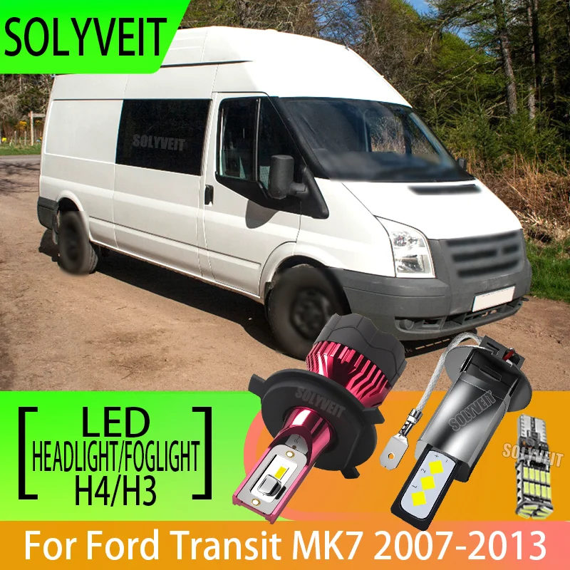 

All Weather Use H4 H3 LED Headlight Foglamp Kit IP67 Waterproof 12v FOR Ford Transit MK7 2007 2008 2009 2010 2011 2012 2013