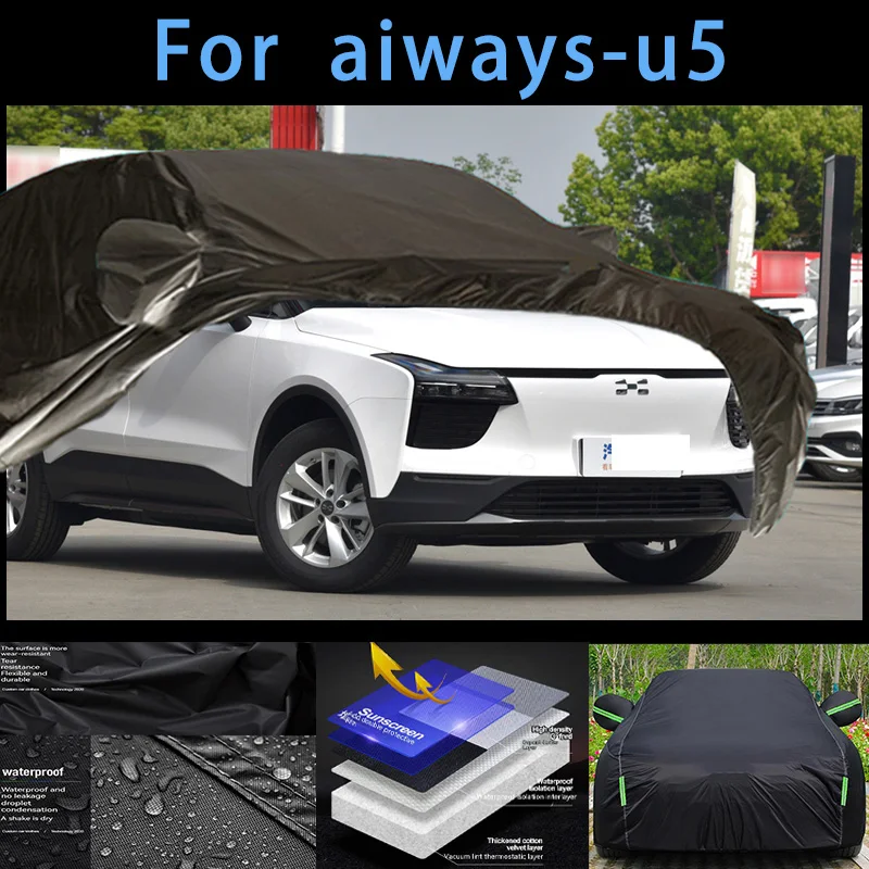 

For aiways-u5 Outdoor Protection Full Car Covers Snow Cover Sunshade Waterproof Dustproof Exterior Car accessories