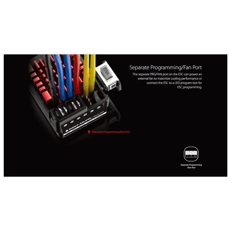 

Waterproof ESC Speed Controller 2-4S Lipo For 1/8 RC Car Dual Brushed For Hobbywing Quicrun WP 880