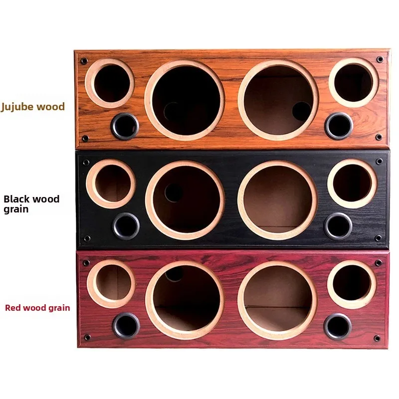 2x6,5 Zoll Leeres Lautsprechergehäuse Doppel-Woofer 4 Zoll Hochtöner Auto-Audio-Gehäuse DIY
