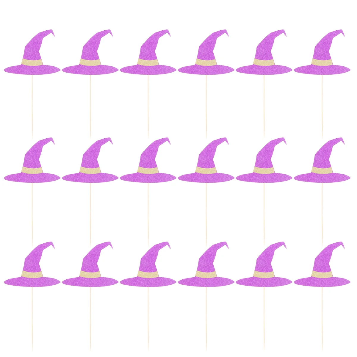

36PCS Witch Hat Cake Toppers Halloween Decorations Funny Dessert Inserts Party Supplies Lightweight Premium Paper Universal Use