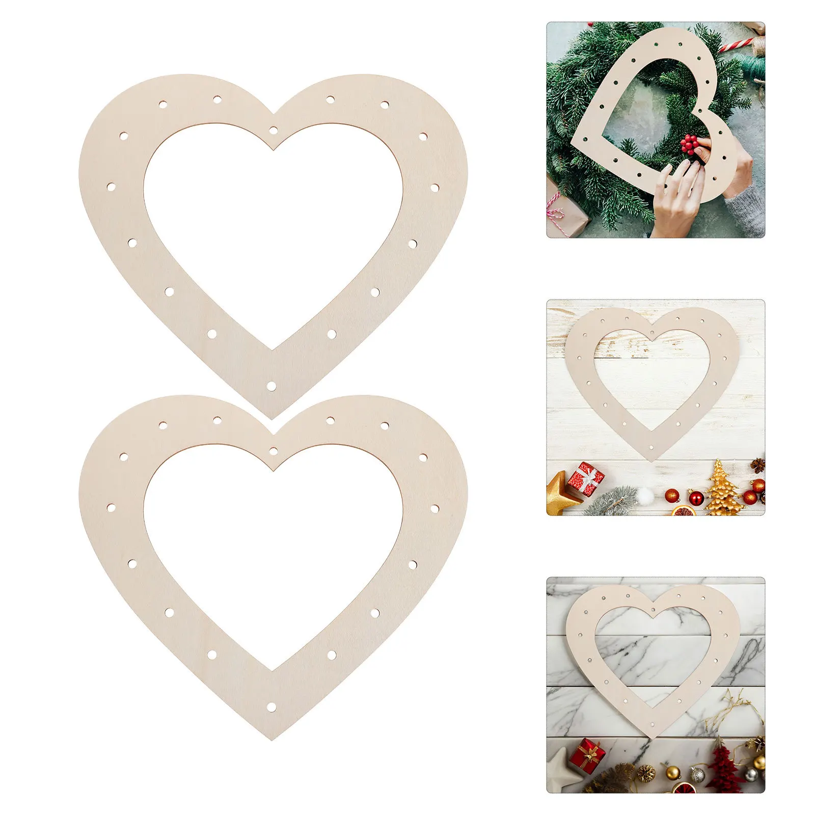 

2Pcs Versatile Heart Shaped Wreath Bases for DIY Crafts Enhance Festive Atmosphere Home Outdoor Decor Heart Wreath Frame