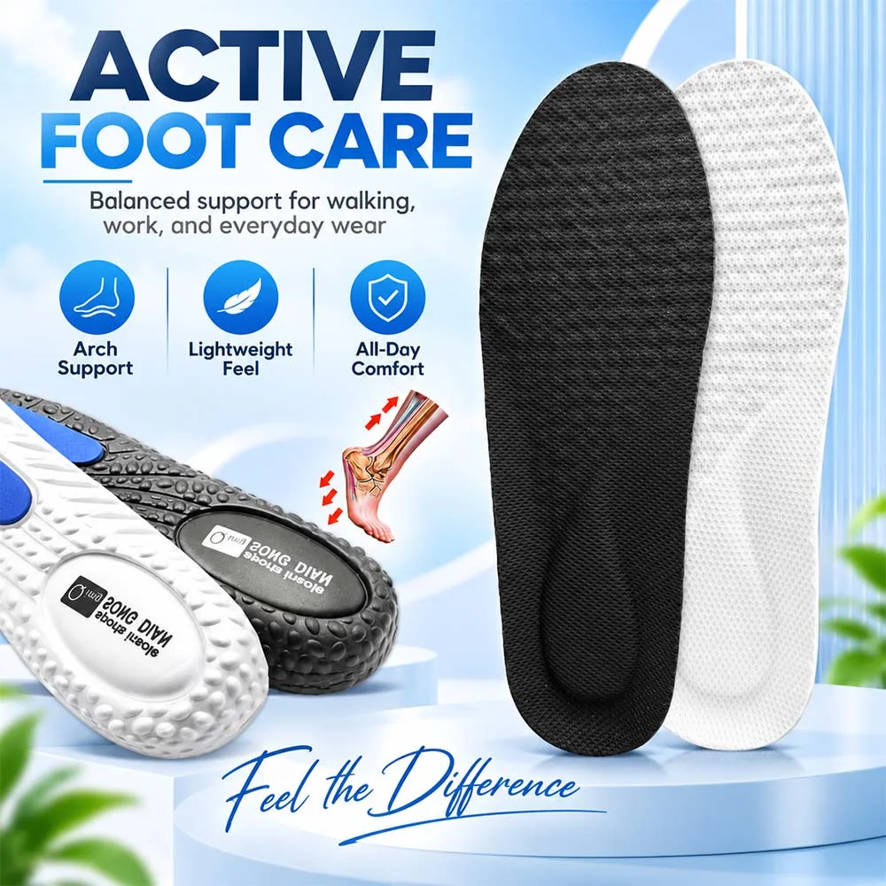 Fresh Breathable Insoles Dynamic Support Cushion Rebound High Performance Sports Walking Shoes Daily WINRUOCEN