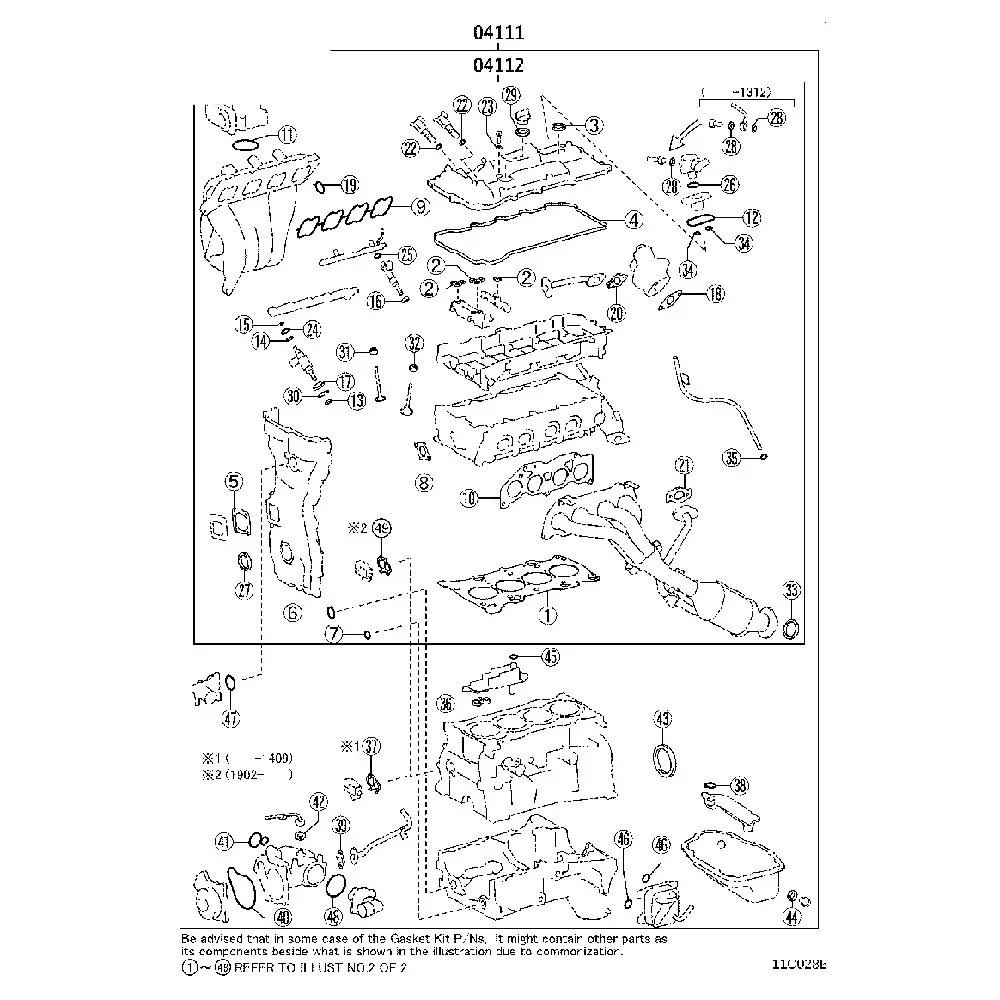 

Engine Repair Seal Package Overhaul Gaskets Kit fit Toyota Lexus 2ARFSE 2.5L 16V DOHC EFI 2013-2020 04111-36180 04111-36210