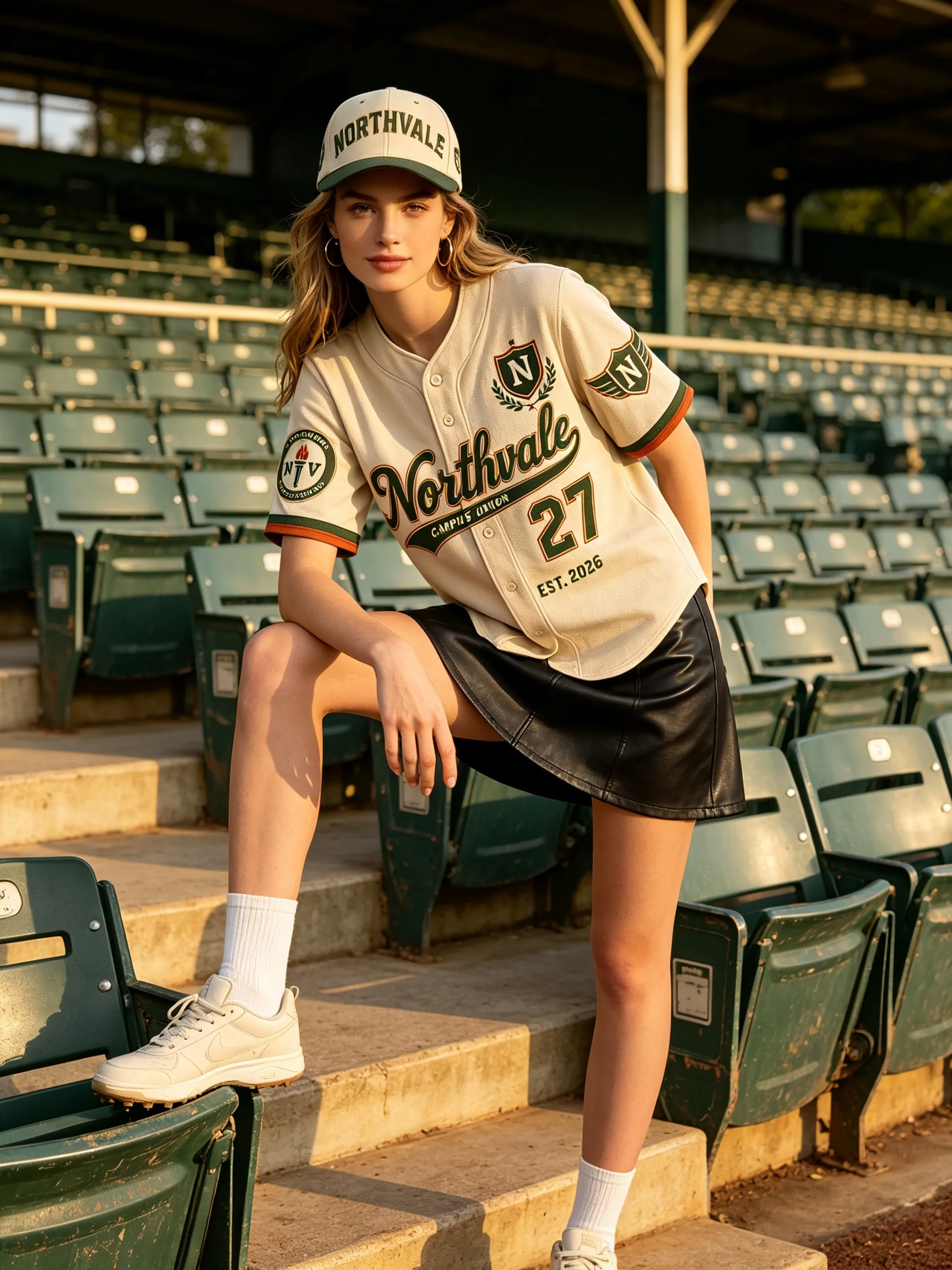Women's Autumn Baseball Jersey Number 27 Collegiate Button Down Short Sleeve Casual Sport Streetwear