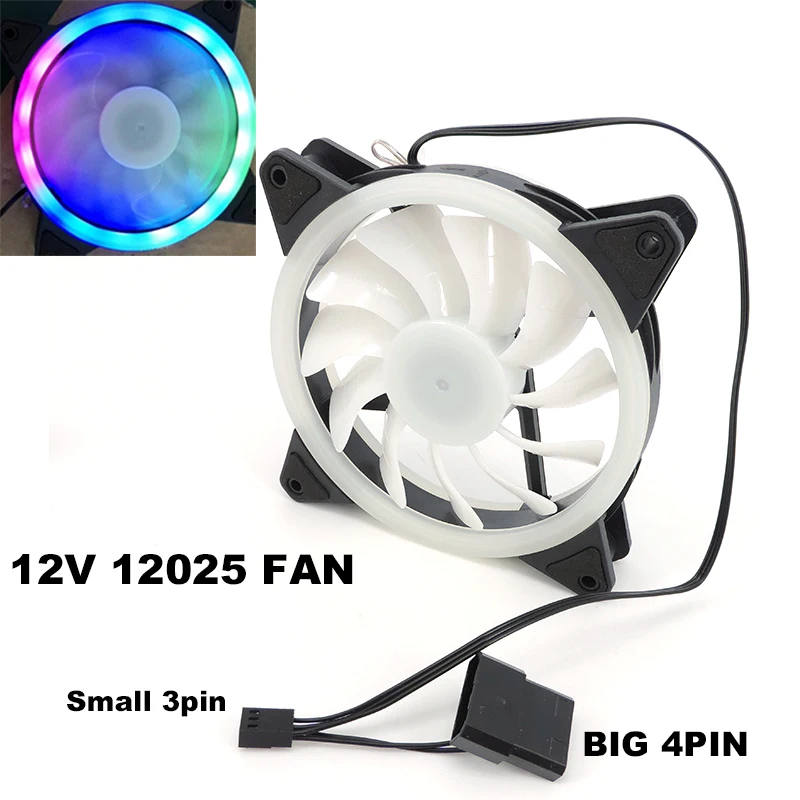 

colorful LED Chassis cooling Fan 12CM Aurora Eclipse 16LED 12025 Cool LED Dual Aperture Computer liquid bearing fan E1