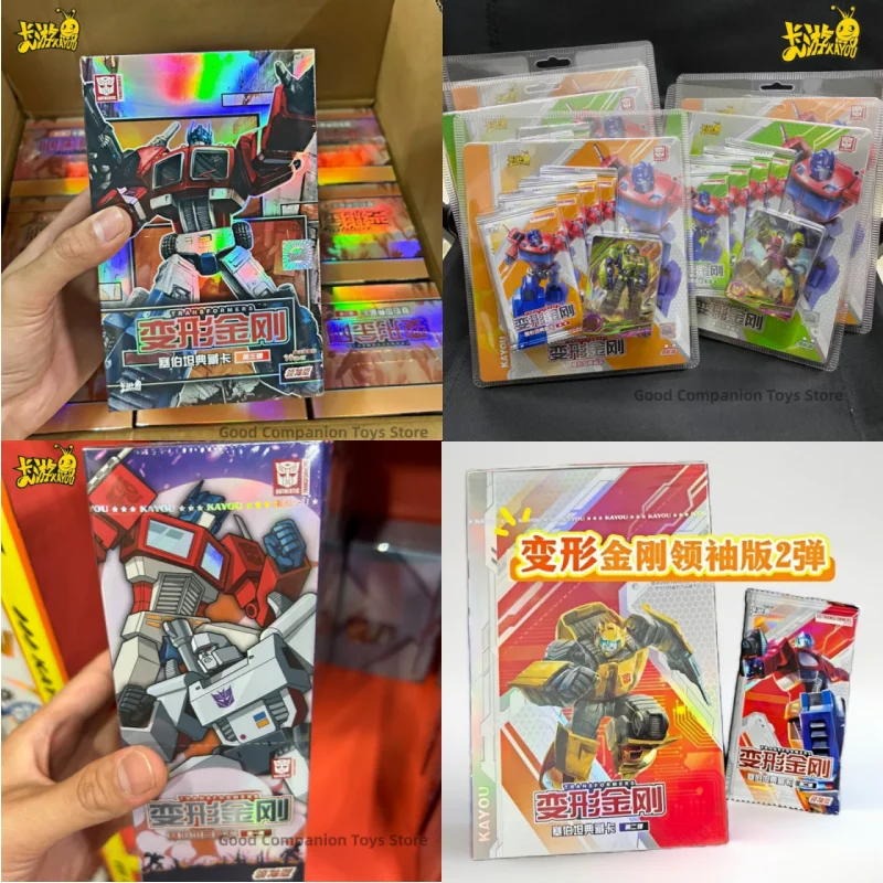 ของแท้ Kayou Transformers Card Leader Edition คอลเลกชันที่สมบูรณ์ของ Optimus Prime อุปกรณ์ต่อพ่วงแท้คอลเลกชันการ์ดของขวัญ