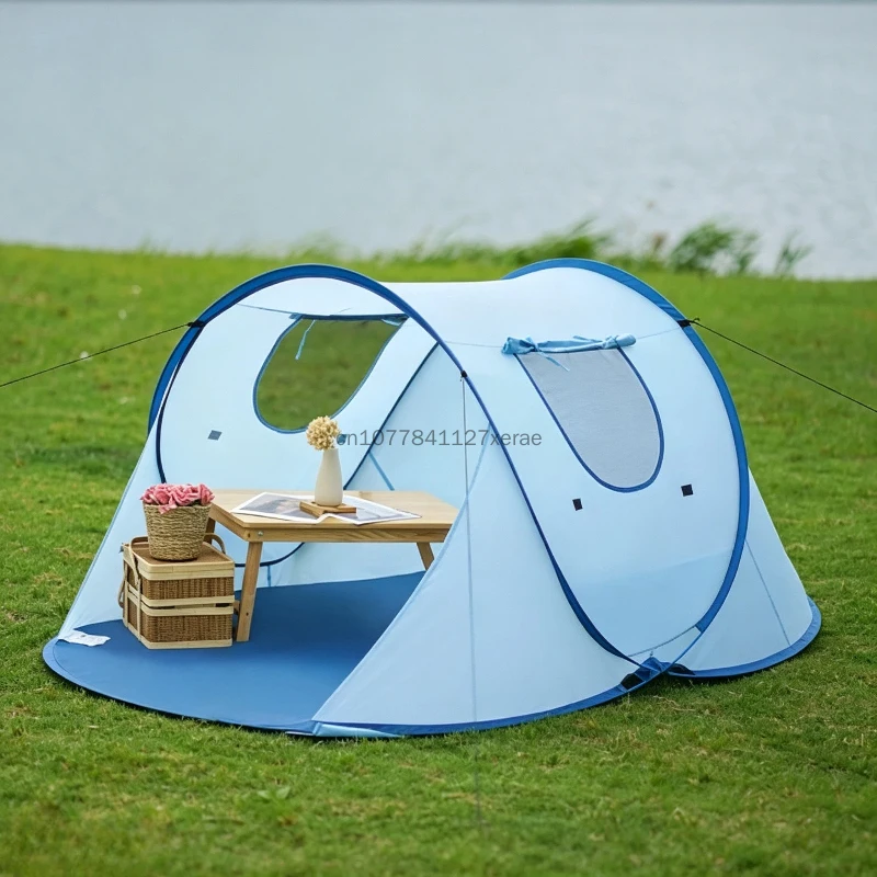 Outdoor Fully Automatic Instant Pop Up Tent No Assembly Needed Portable Folding Thickened Mosquito Resistant Waterproof Shelter view 4