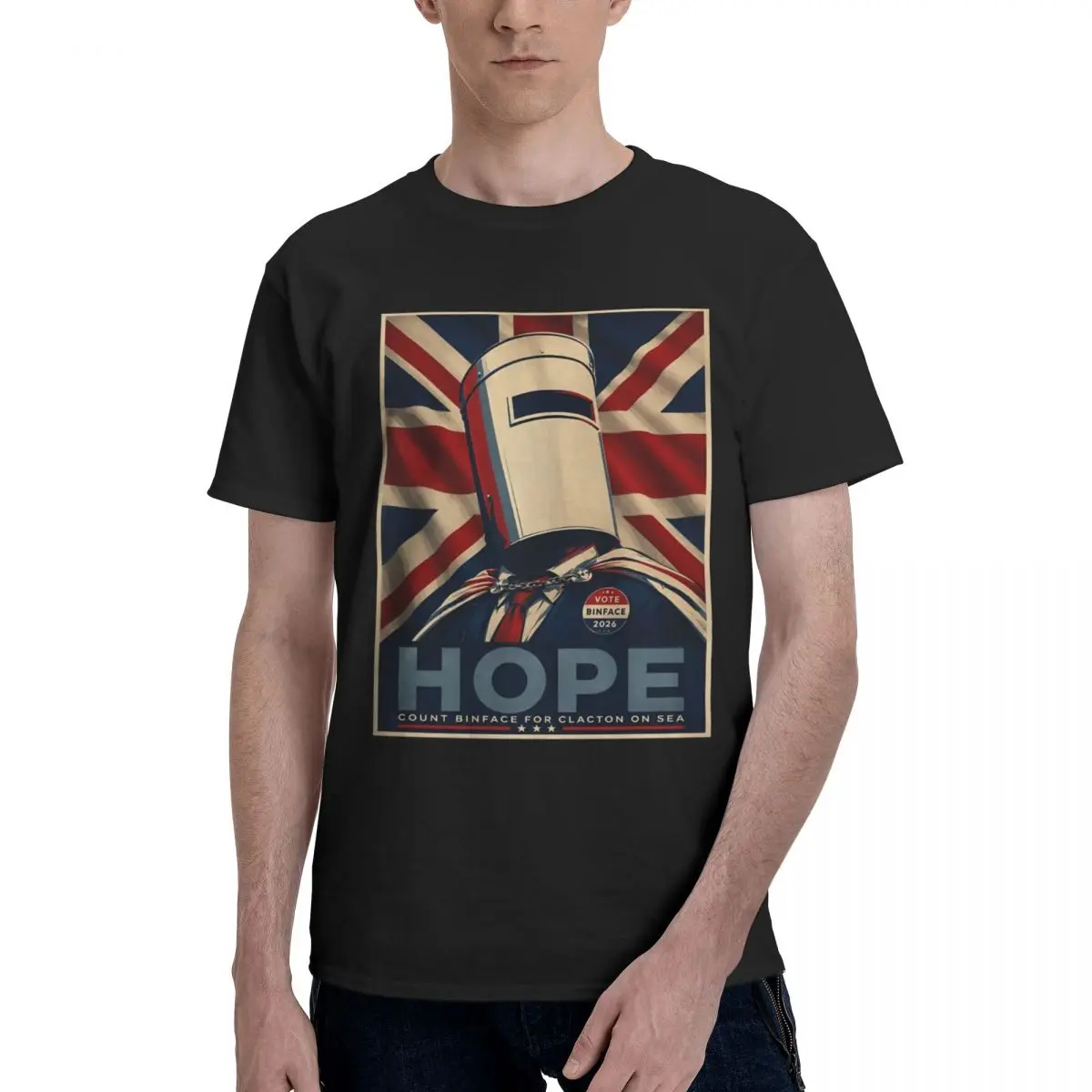 Men Hope Count Binface T Shirt Vintage Cotton Tshirts