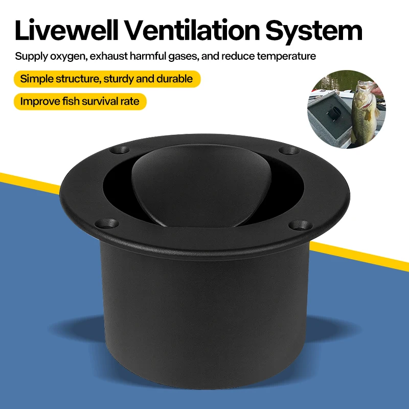

Marine Livewell Ventilation System – Aeration, Exhaust, Cooling, Improves Fish Survival Rate, White/Black