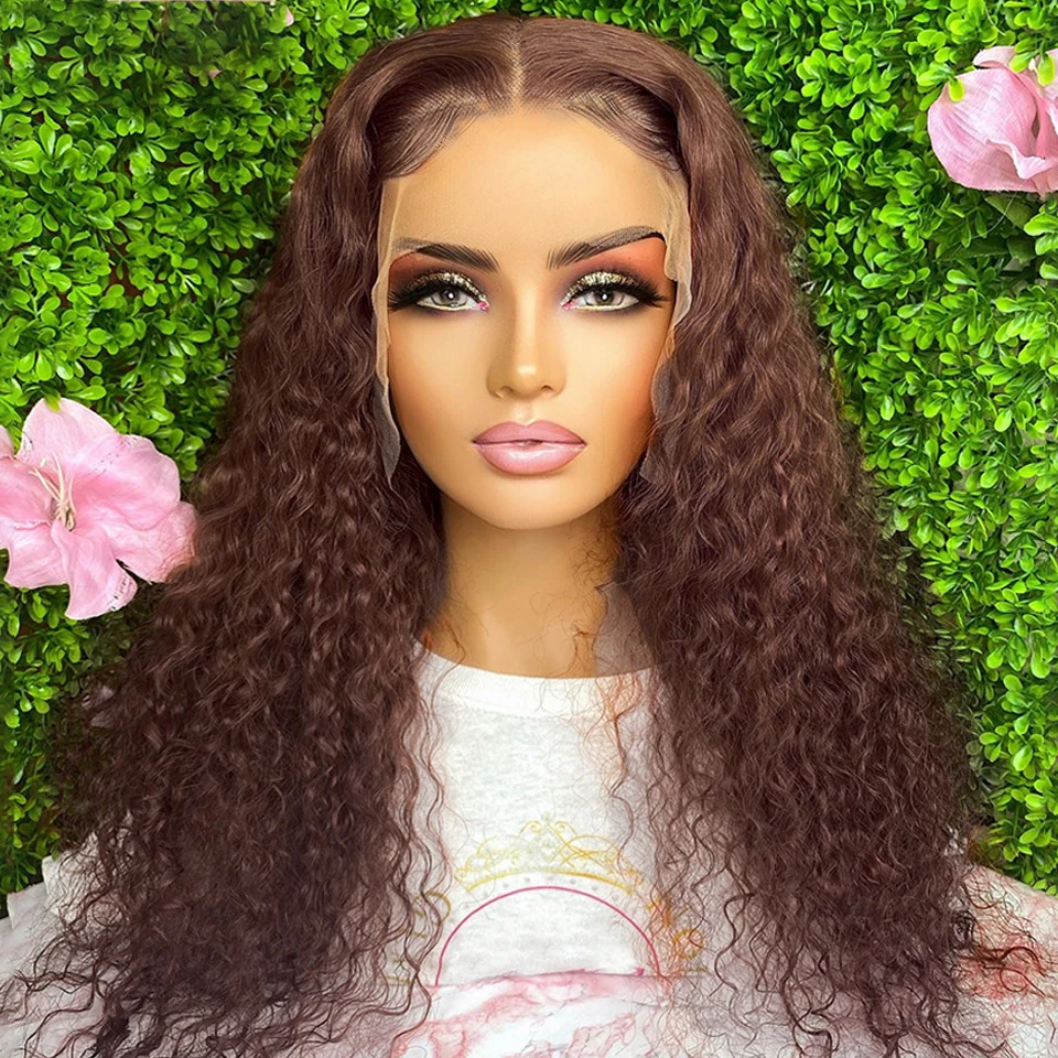 

Soft 180%Density 26“Long Brown Honey Blonde Kinky Curly Glueless Lace Front Wig For Women Natural Hairline Preplucked Babyhair