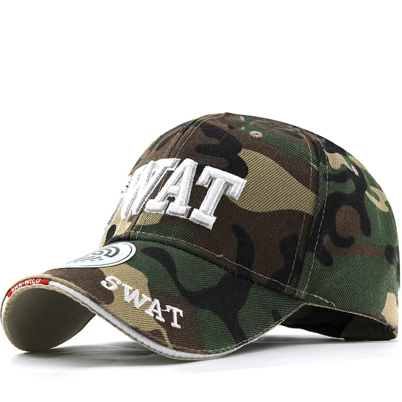 Nueva lengua de pato al aire libre Camo pareja de hombres gorra de béisbol táctica política de las mujeres