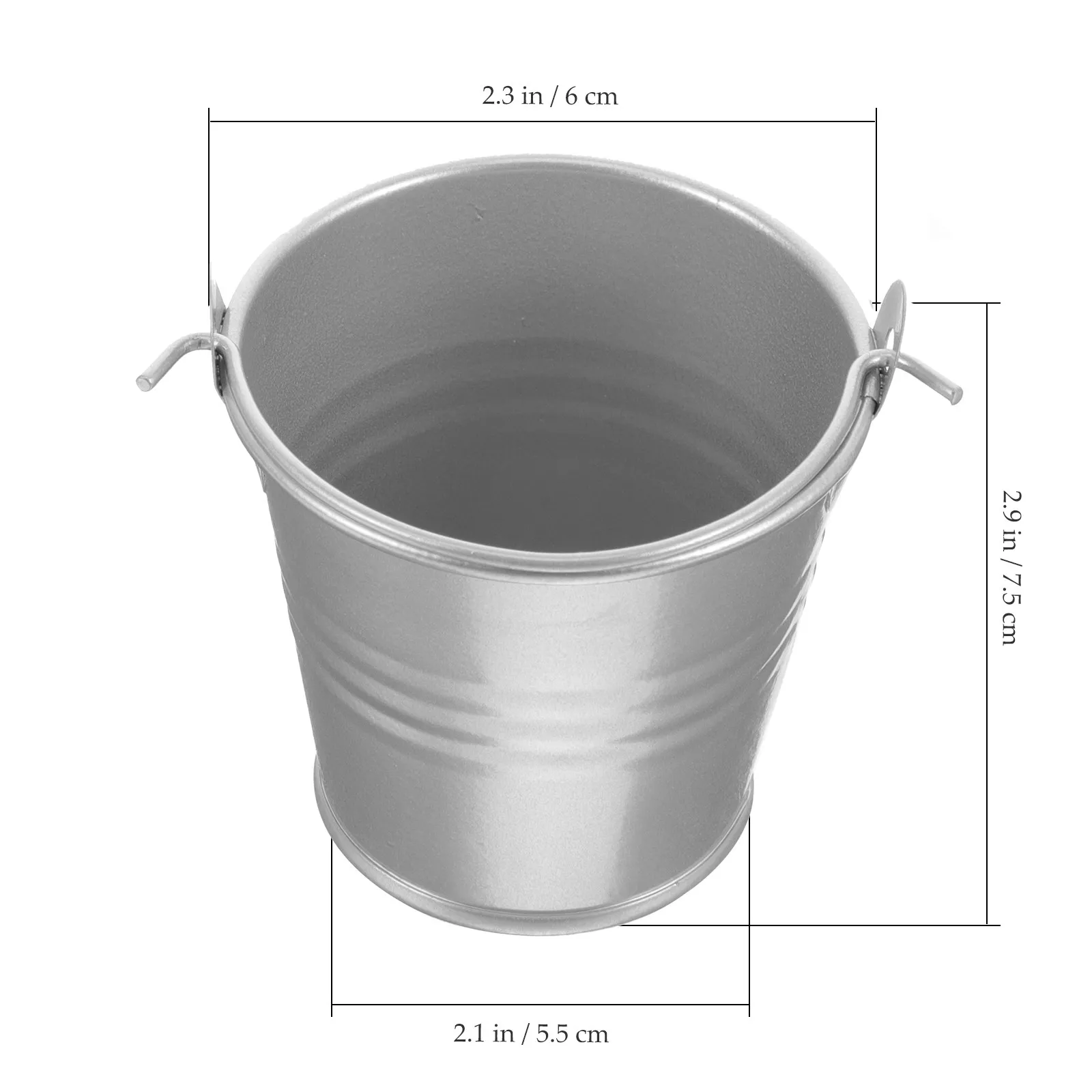 Iron Flowerpot Vintage Multi-Functional Portable Flower Bucket Retro Metal Flower Bucket for Home Office Garden Decor 6 Inch