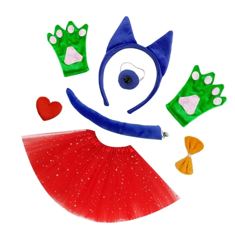 Sheepdog Costume Opaska na głowę Bowtie Bowtie Monety (lub szklanki) Halloweenowe zagraj akcesorium dla dzieci dorosłych